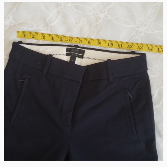 J. Crew Teddie navy blue cropped pants Size 0 - Picture 4 of 9